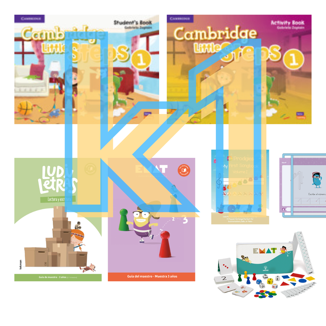 Libros y materiales: Kinder 1